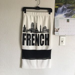 All white urban midi Skirt